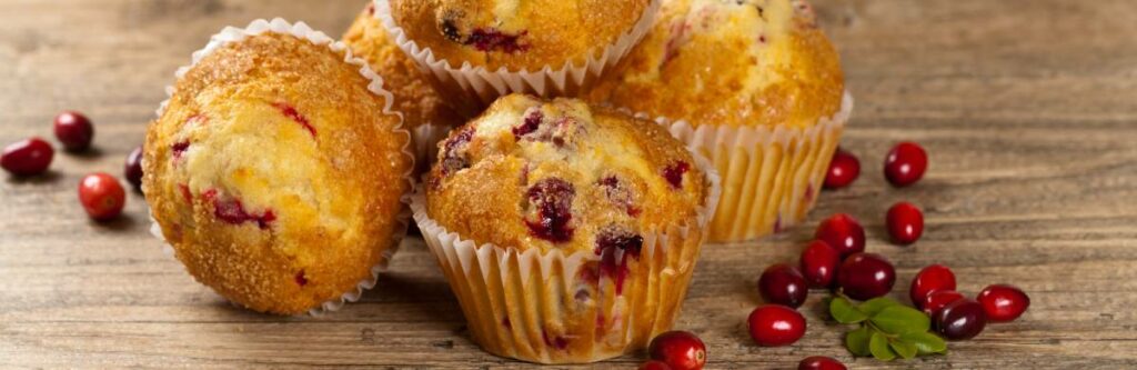 chia seed and berry muffins